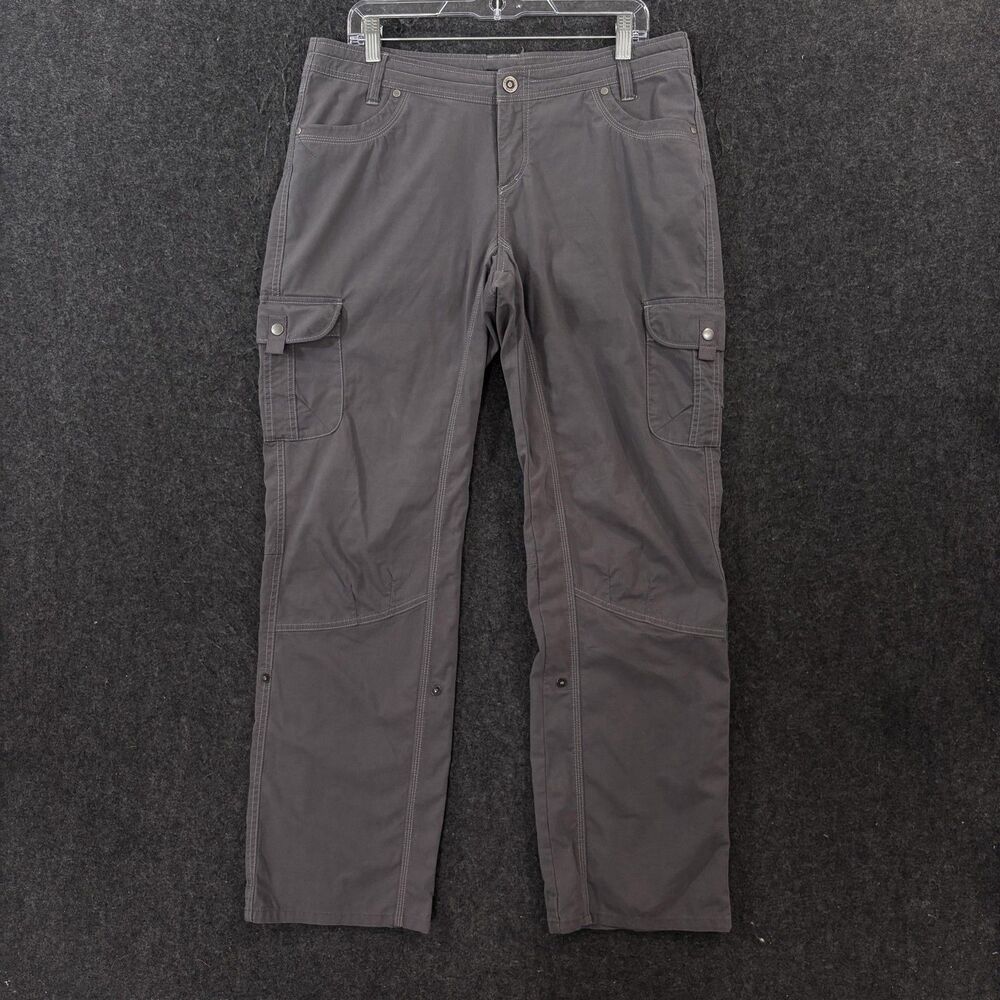 Kuhl Splash Roll-Up Pants Women's 14 Gray Cargo Hiking Stretch Trail